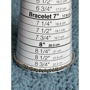 Vintage Textured Silvertone Abstract Bangle Bracelet 9 inches